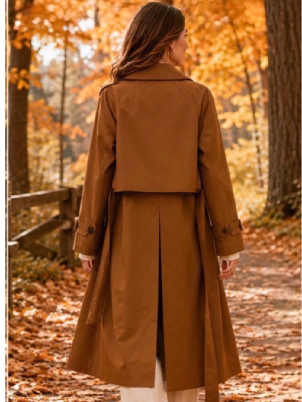 Nordstrom Women's Trench Coat - Chestnut - Picture 4 of 10